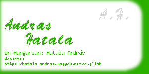 andras hatala business card